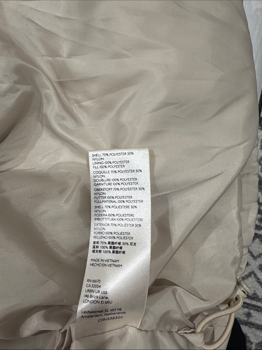 We The Free Light Beige Bomber Puffer Jacket - Picture 5 of 5